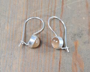 Peach Moonstone Earrings