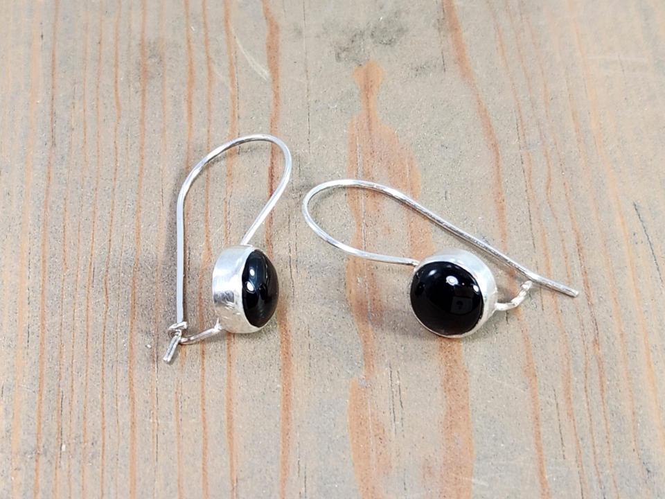 blue iolite kidney wire earrings
