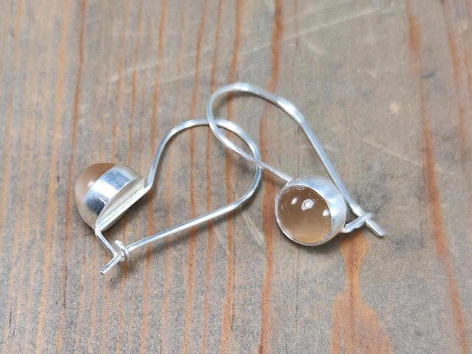 Peach Moonstone Earrings