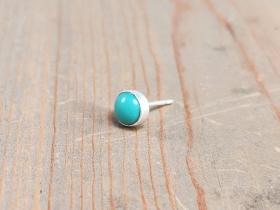 Green blue turquoise stud earring