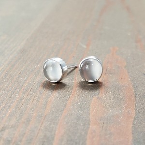 moonstone post earrings