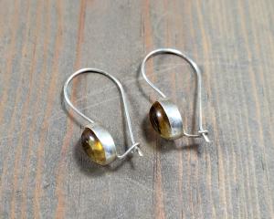 silver kidney wire earrings