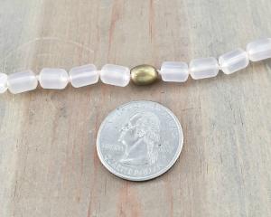 6x8 mm pink cylinder beads