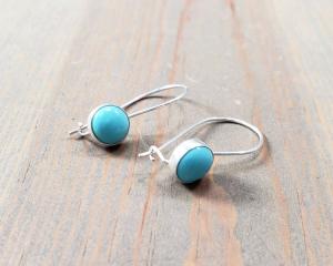 turquoise locking earrings