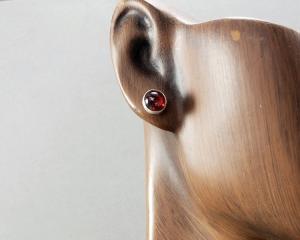 flat back gemstone earring