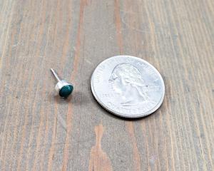 one tiny turquoise earring
