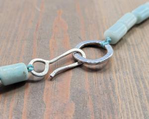 hand forged sterling silver clasp