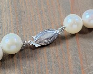 sterling silver smooth pearl clasp