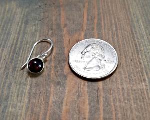 Small Garnet Dangle Earrings