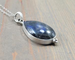 sterling silver gemstone pendant