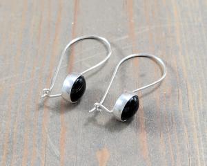 silver kidney wire earrings