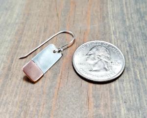 Tiny Silver Drop Earrings