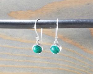 Green Malachite Drop Earrings