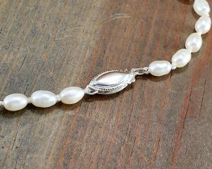 Sterling silver pearl clasp