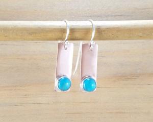 Turquoise Earrings on Copper