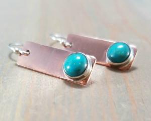 Turquoise Bar Earrings