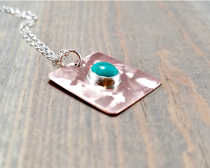 Turquoise Copper Charm