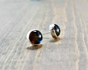 Labradorite Post Earrings