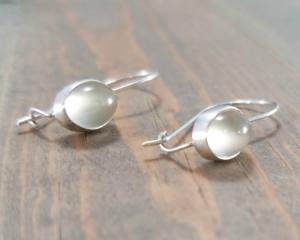 Oval Moonstone Earrings