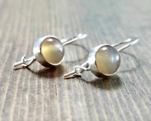 Peach Moonstone Earrings