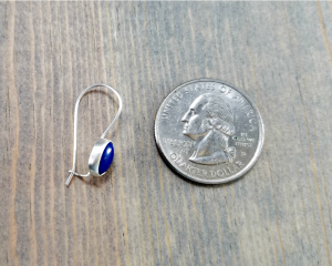 small blue earrings
