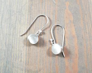 Sterling silver moonstone earrings