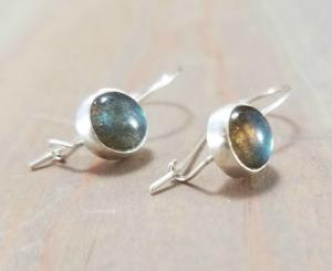 Labradorite Locking Earrings