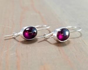 Lightweight garnet earrings