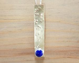 Lapis Lazuli Pendant on Brass