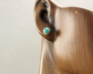 turquoise flat back earrings