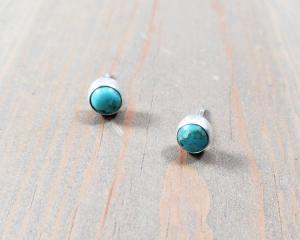 small turquoise earrings studs
