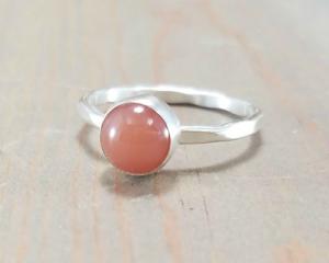 Peach Moonstone Ring