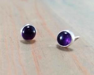 Purple Gemstone Earrings