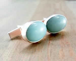 Oval Amazonite Cufflinks