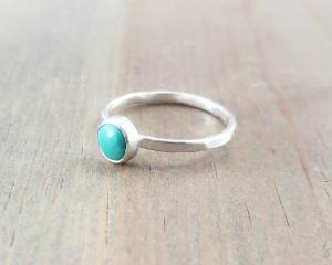 Tiny Turquoise Stacker Ring