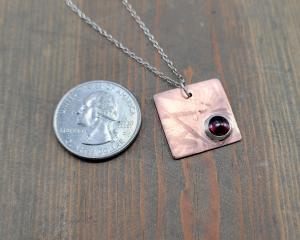 small square 1 inch pendant charm