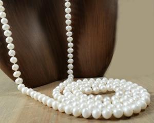 single strand pearl necklace with no clasp