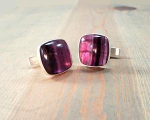 Pink Gemstone Cuff Links