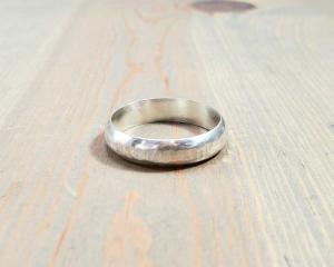 hammer textured wedding band