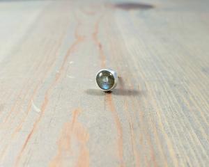 Single Labradorite Post Earring