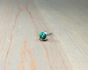 green malachite earring