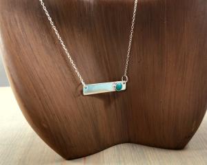 turquoise bar necklace