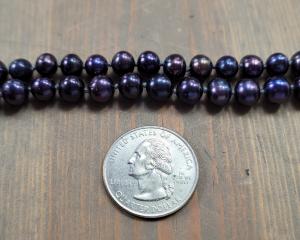 7mm purple peacock pearls