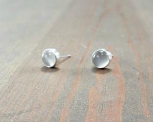 Moonstone stud earrings