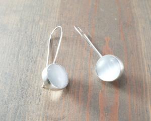 cat's eye drop earrings