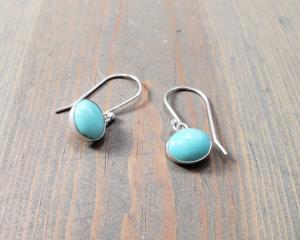 oval turquoise dangles
