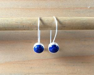 blue stone dangle earrings