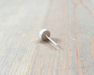 handmade silver post earring