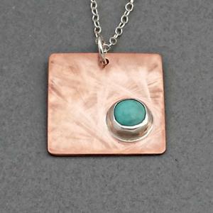 Square Copper Charm