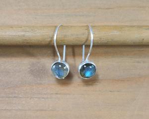 short drop gemstone earrings